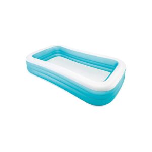 Rectangular Inflatable Family Pool with 277 Gallon Capacity Blue