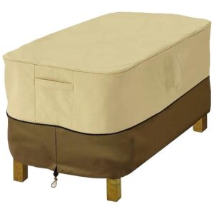 Rectangular Ottoman Table Cover in Pebble Bark Earth Design 38Lx28Winchairs