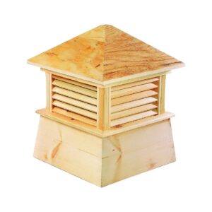 Rectangular Wooden Cupola Made in the USA with Long-Lasting Cypress Wood