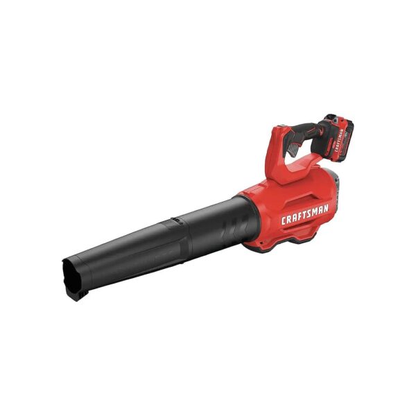 Red 20V Handheld Leaf Blower with 0 Ah Lithium Ion Battery and Charger