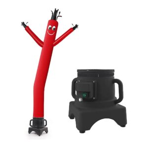 Red 8ft Inflatable Tube Dancer with High-Quality 1/3HP Blower