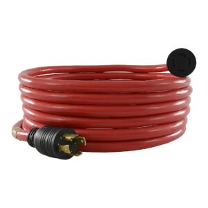 Red Generator Extension Cord 20 Feet 30A 125/250V Voltage