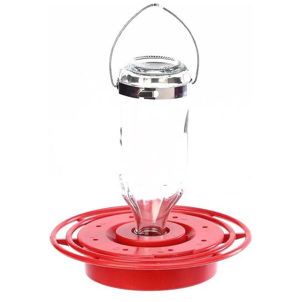 Red Hummingbird Nectar Feeder with 8 oz Capacity and 8 Nectar Ports for Best Results