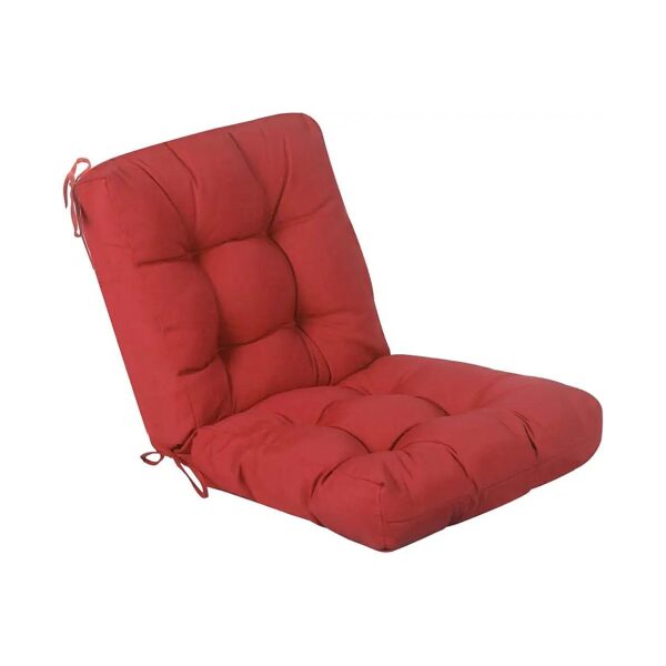 Red Outdoor Seat Back Chair Cushion Pillow with Polyester Fabric and Fiberfill Filling