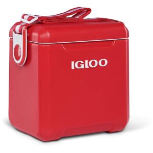 Red Quart Insulated Cooler with Insulated Lid, Adjusta