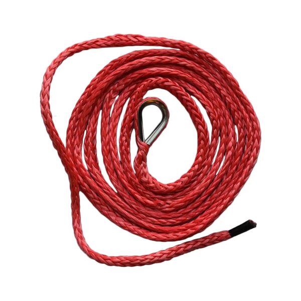 Red Synthetic Rope for Snow Plow Lifts with ATV Plow Attachments