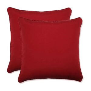 Red Weather-Resistant Indoor Outdoor Throw Pillows with Plush Polyester Fill 2 Count