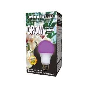 Red and Blue LED Grow Light Bulb for Seed Startups and Herb Gardens with A19 Shape