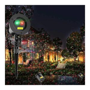 Red and Green Laser Light Show with Energy Saver Technology for Holidays