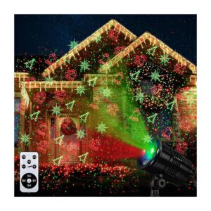 Red and Green Laser Projection Light for Christmas Outdoor Decoration and Party