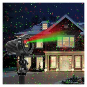 Red and Green Outdoor Christmas Laser Lights with Quick Installation and Wide Coverage