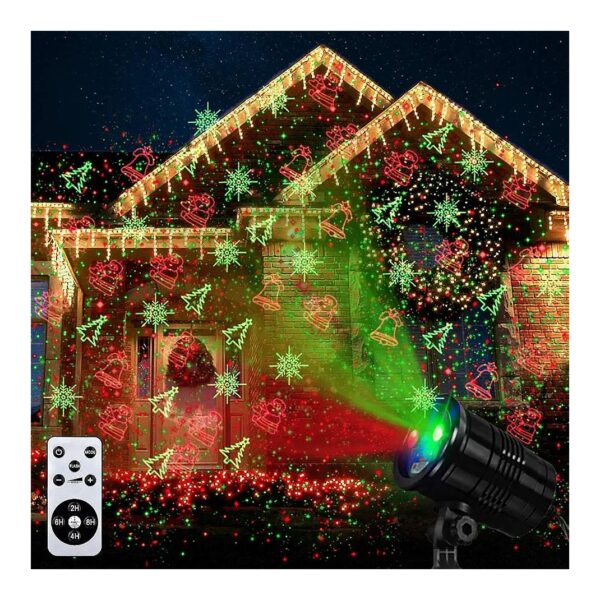 Red-Green Light Christmas Laser Light Projection for Yard, Patio, and Garden