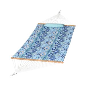 Relaxing Quilted Fabric Double Hammock with Pillow