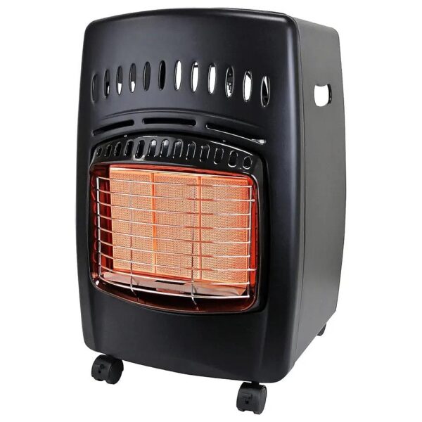 Reliable 18,000 BTU Black Cabinet Heater with 3 Plaque Heating System