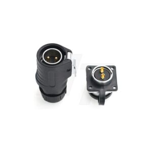 Reliable 2 Pin Male Cable Plug with Female Panel Socket for Electrical Equipment