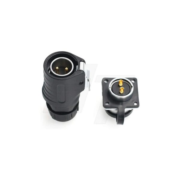 Reliable 2 Pin Male Cable Plug with Female Panel Socket for Electrical Equipment