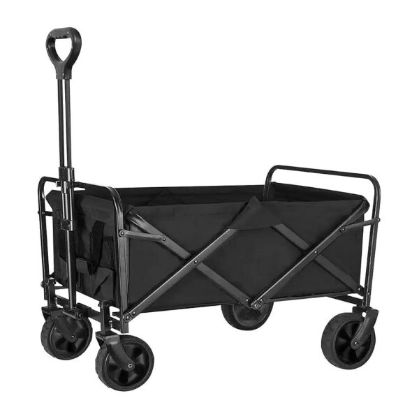 Reliable Transportation Folding Wagon with Adjustable Handle and Double Bearings