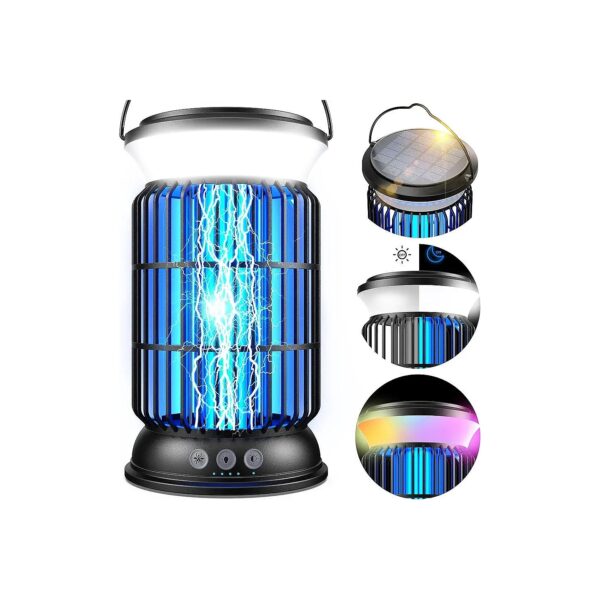 Renewable Energy-Based Bug Zapper with 4-In-1 Functionality and 4000mAh Battery