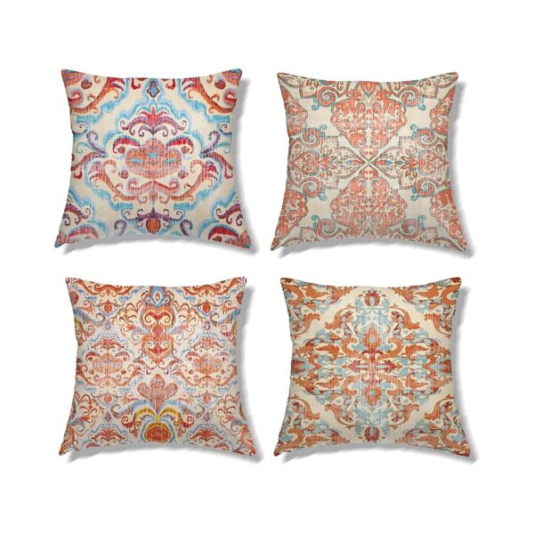 Repellent Throw Pillow Covers Set of 4 18x18 Decorative Pillows for Living Room Bedroom