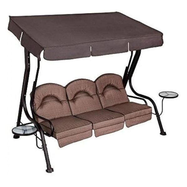 Replacement Canopy Top Cover for 3-Person Deluxe Swing Brown 74x46 inches