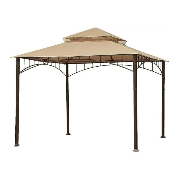 Replacement Canopy Top Cover for Summer Veranda Gazebo Polyester Fabric Beige