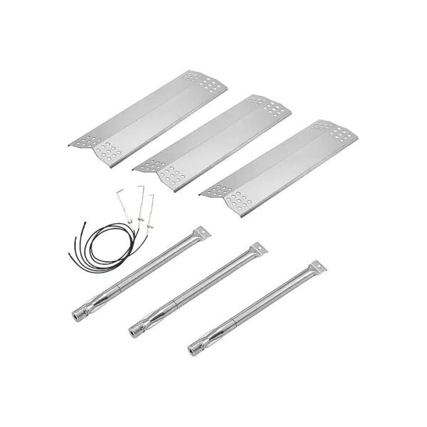 Replacement Grill Heat Plates Grill Burner Tubes Grill Ignitor Wires for 3 Burner Grills