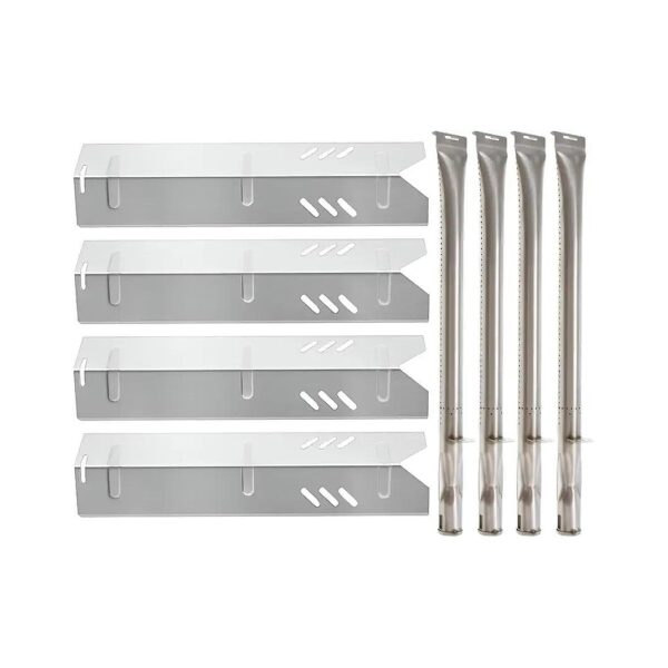 Replacement Heat Plates and Burner Tubes for 4 Burner Gas Grills in Stainless Steel