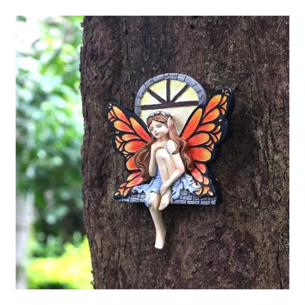 Resin Fairy Statue for Outdoor Garden and Lawn Decor with Luminous Effect