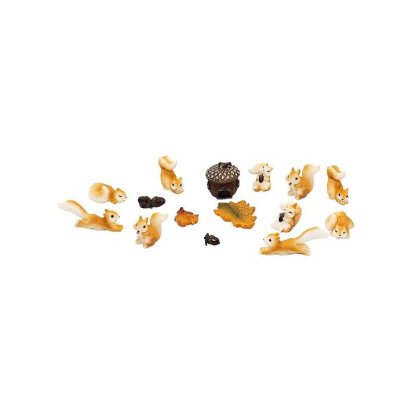 Resin Miniature Squirrel Figurines Set for Crafts and DIY Projects