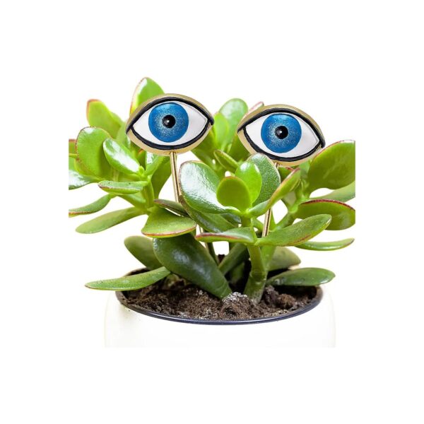 Resin Plant Stakes with Painted Eyeballs for Succulent and Greenery Planters