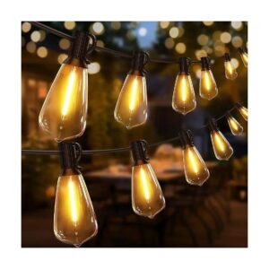 Resistant 120FT Outdoor String Lights with Warm White Bulbs