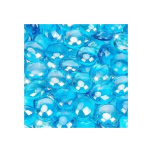 Resistant Caribbean Blue Fire Glass Beads for Fire Pits and Fireplaces, 1/2" Round Drops