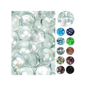 Round Flat Fire Glass Beads for Propane Fire Pits and Fireplaces