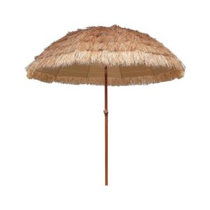 Round Patio Umbrella with UV Protection and Sturdy Fiberglass Ribs for Backyard and Patio