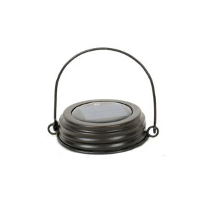 Round Rustic Brown Solar Light for Hanging Applications