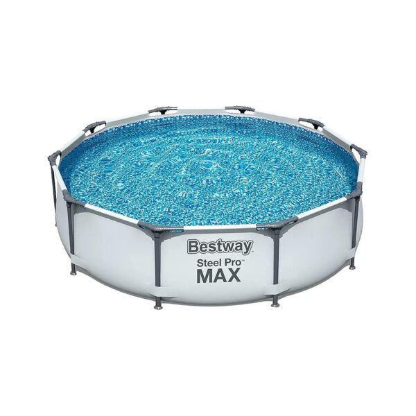 Round Steel Frame Pool Set with Cartridge Filter and Tri-Tech Swimming Pool Liner