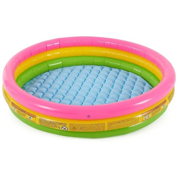 Round Sunset Glow Inflatable Pool for Kids with Durable Vinyl Construction