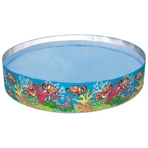 Round Vinyl Pool with Durable PVC Sidewall and Bottom for Water Fun