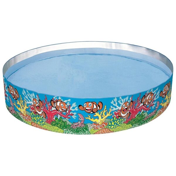 Round Vinyl Pool with Durable PVC Sidewall and Bottom for Water Fun