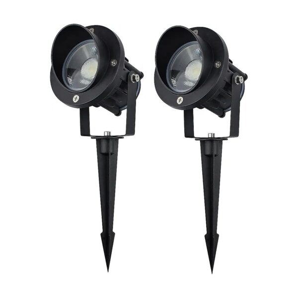 Rugged and Reliable 9W LED Outdoor Spotlight with Metal Ground Stake