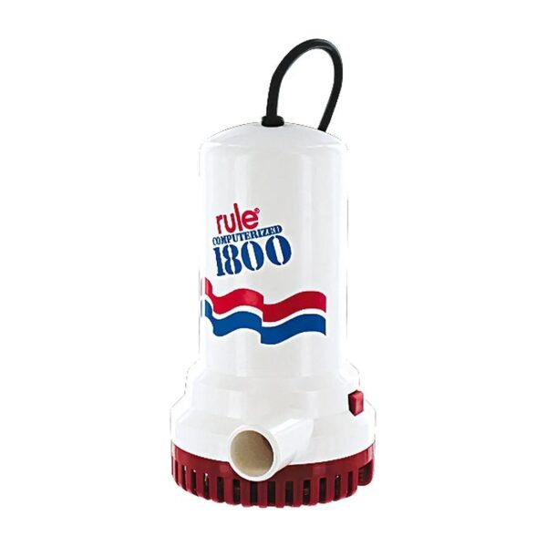 Rule Series GPH Submersible Sump Utility Pump, 110 Volt AC Power, Red White Housing