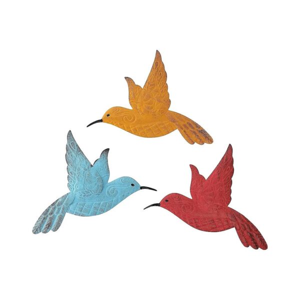 Rustic Iron Hummingbird Wall Decoration for Bedroom Living Room Garden