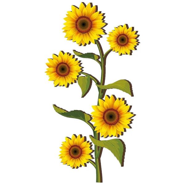 Rustic Wooden Sunflower Wall Hanging Decor Yellow Green Home Decor Accessory Bed Bathroom