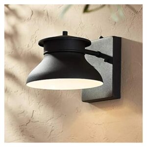 Rusticfarmhouse Black LED Outdoor Wall Light with Built-In Dusk to Dawn Sensor