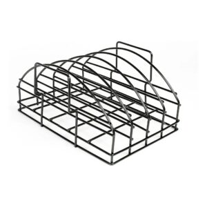 Rustproof Black Rib Rack for Thorough Cooking and Easy Fat Drain