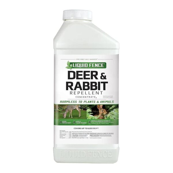 Safe for Plants and Animals, Easy-to-Use Liquid Deer and Rabbit Repellent Concentrate