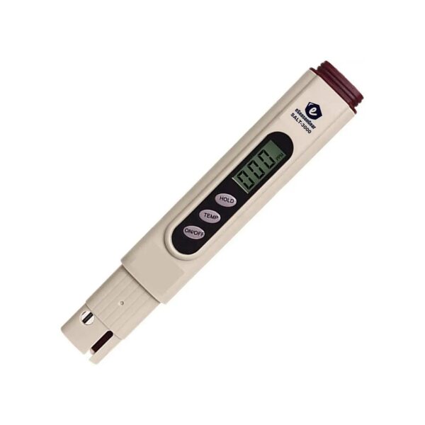 Salt Water Pool and Koi Fish Pond Temperature and Salinity Tester