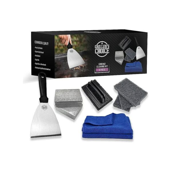 Scouring Pads, Cleaning Brush and Scraper for Easy Maintenance