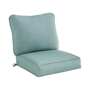 Seafoam Green 2-Piece Deep Seat Cushion Set for Patio or Backyard Furniture