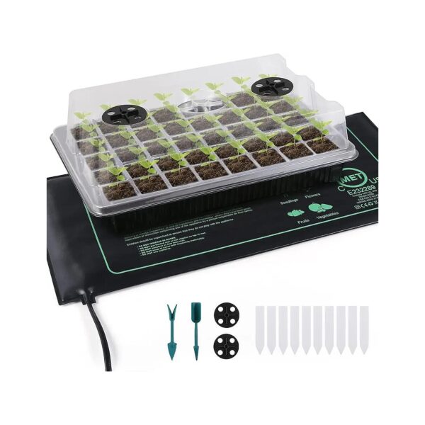 Seed Starter Tray with Heat Mat and Water Tray for Easy Seed Starting